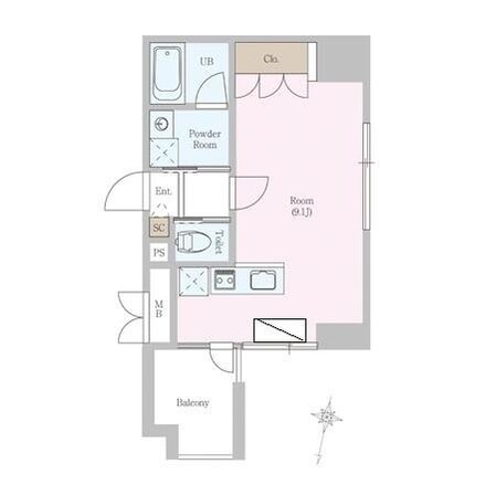 カスタリア大町の物件間取画像